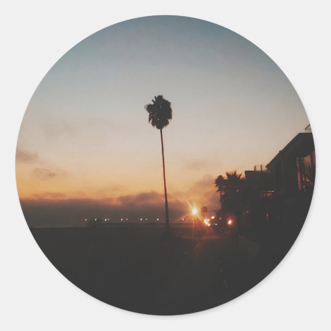 Newport Beach Runder Aufkleber (Vorderseite)