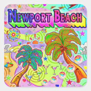 Newport Beach Vacacation Target Sticker