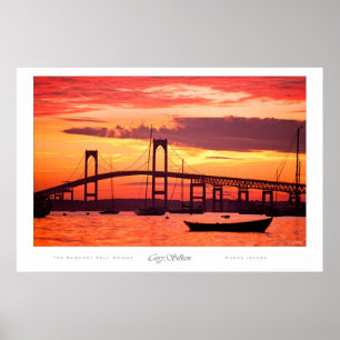 Newport Bridge bei Sunset Poster