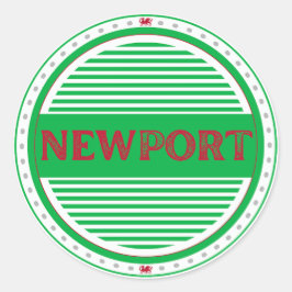 Newport City Pride Emblem – Walisische Identität Runder Aufkleber