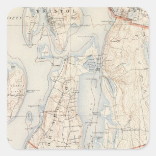 Newport County, Rhode Island Quadratischer Aufkleber