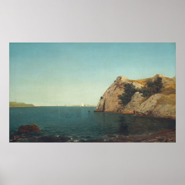 Newport Harbour - John Kensett Fine Art Poster (Vorne)