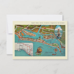 Newport Harbour Note Card, 3.5" x 5" Postkarte