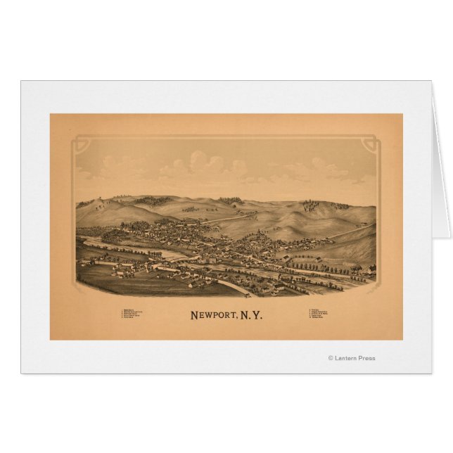 Newport, New YorkPanoramic MapNewport, NY (Vorderseite (Horizontal))
