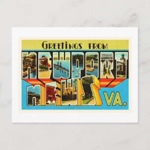 Newport News Virginia VA Vintage Travel Postcard- Postkarte