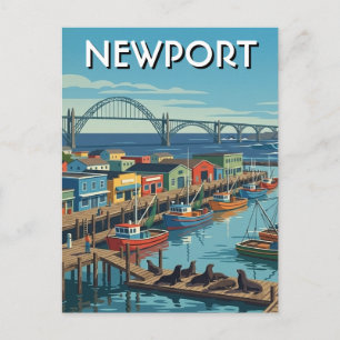 Newport Oregon-Küste Postkarte