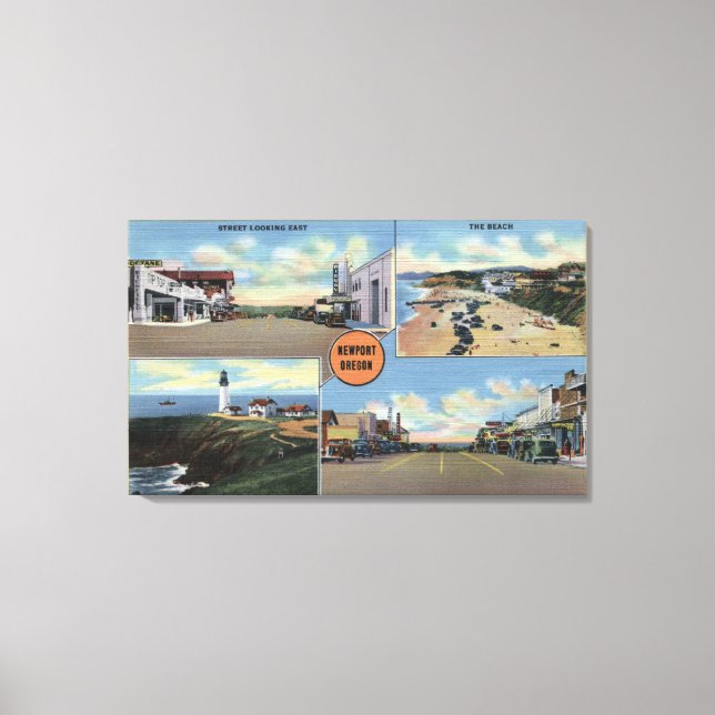 Newport, Oregon - Yaquina Leuchtturm, Main Leinwanddruck (Vorderseite)