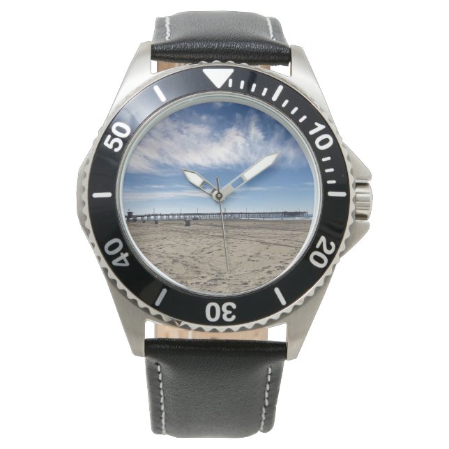 Newport Pier, Newport Beach, Kalifornien Armbanduhr (Vorderseite)