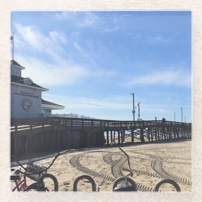 Newport Pier, Newport Beach, Kalifornien Glasuntersetzer (Vorderseite)