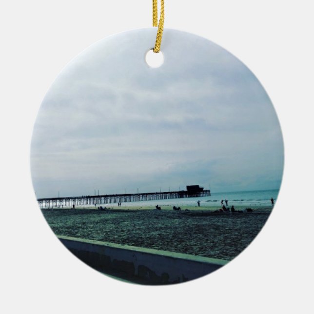 Newport Pier, Newport Beach, Kalifornien Keramik Ornament (Vorne)