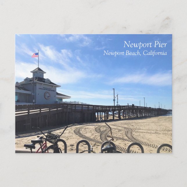 Newport Pier, Newport Beach, Kalifornien Postkarte (Vorderseite)