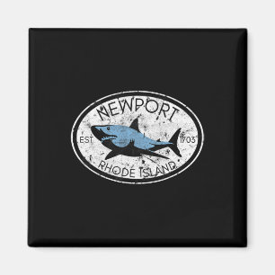 Newport Rhode Island Angeln Hai Fisch Strand Vint Magnet