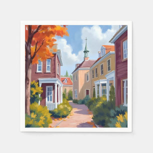 Newport Rhode Island Aquarell Serviette