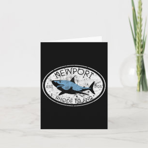 Newport Rhode Island Fischen Hai Fisch Strand Vint Karte