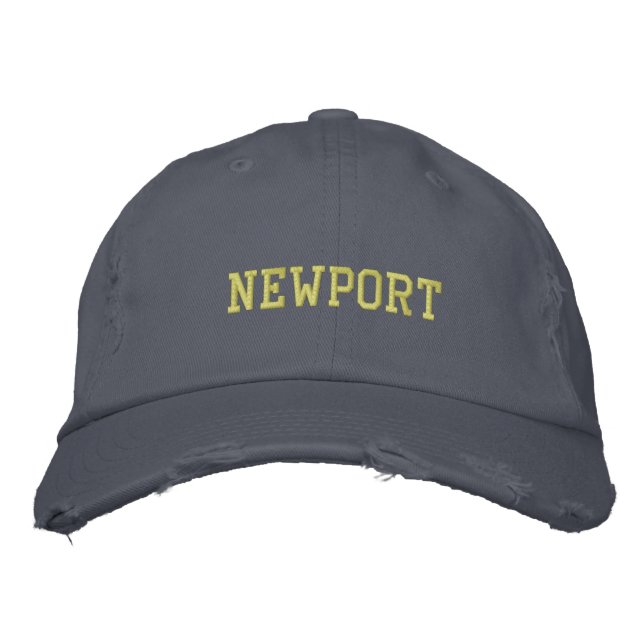 Newport Rhode Island Hat Bestickte Baseballkappe (Vorderseite)