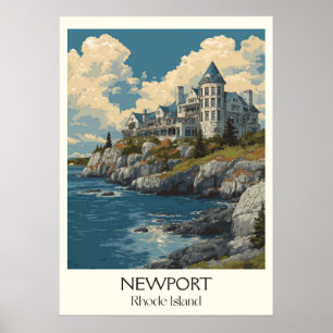 Newport Rhode Island Herrenhäuser Küste Poster