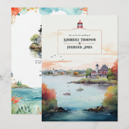 Newport, Rhode Island Hochzeit in Urlaubsort Einladung