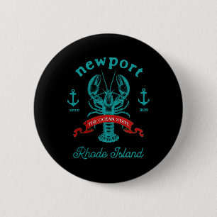 Newport Rhode Island Hummerfang Urlaub Strand Button