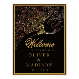 Newport Rhode Island Karte goldene Hochzeit Willko Poster
