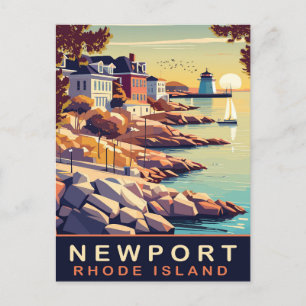Newport, Rhode Island, Küste, Reise Postkarte