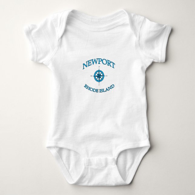 Newport Rhode Island nautisch Baby Strampler (Vorderseite)