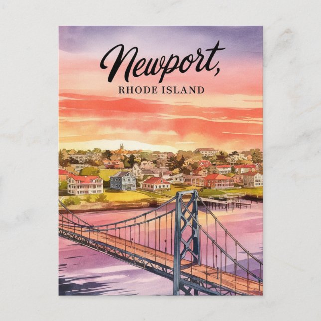 Newport, Rhode Island Postkarte (Vorderseite)