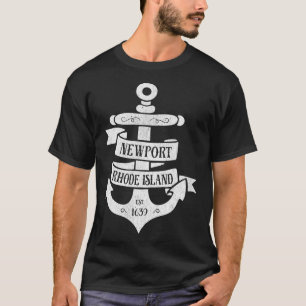 Newport Rhode Island RI Vintage Boot Anker T-Shir T-Shirt