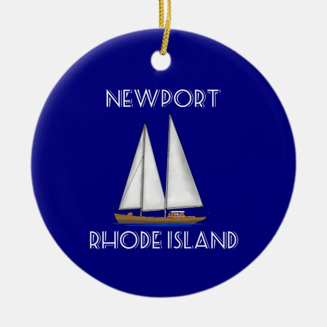 Newport Rhode Island Segeln Keramik Ornament (Vorne)