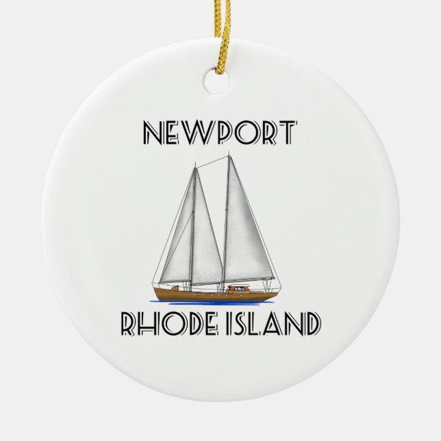 Newport Rhode Island Segeln Keramik Ornament (Vorne)