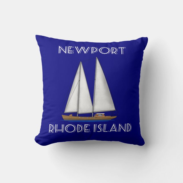Newport Rhode Island Segeln Kissen (Vorderseite)