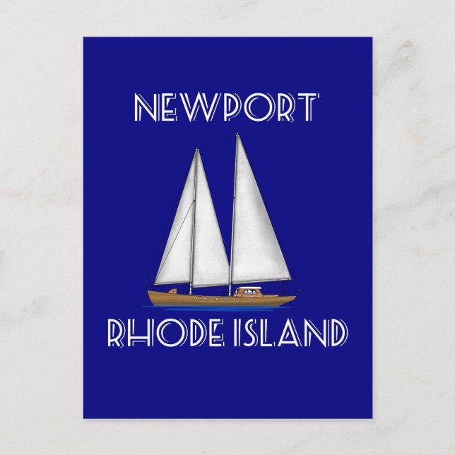 Newport Rhode Island Segeln Postkarte (Vorderseite)