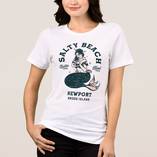 Newport Rhode Island Shirt Oyster Bar Mermaid Gesc (Vorderseite)