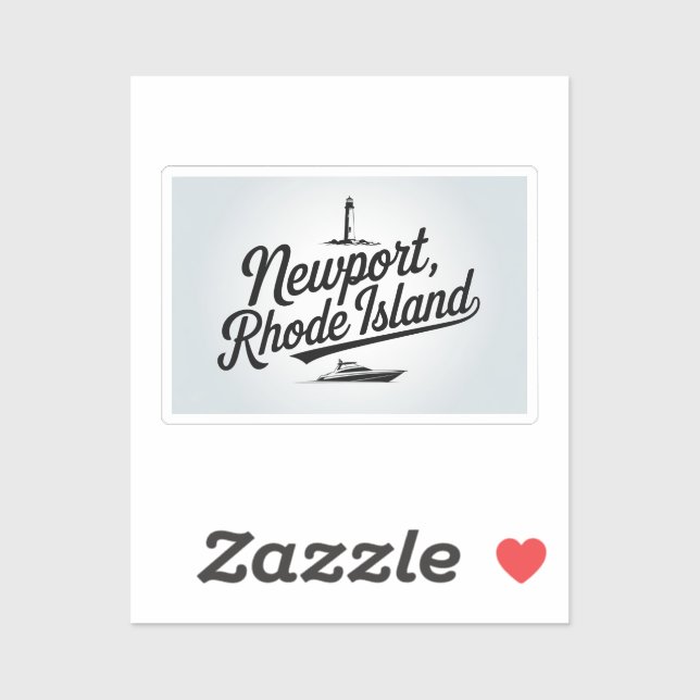 Newport, Rhode Island Typografie Aufkleber (Blatt)