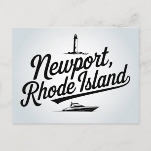 Newport, Rhode Island Typografie Postkarte