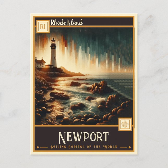 Newport, Rhode Island | VINTAG Postkarte (Vorderseite)