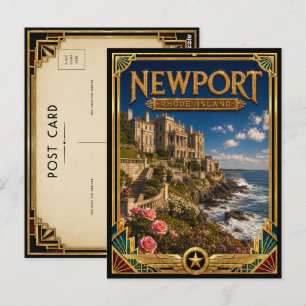 Newport Rhode Island Vintage Art Deco Golden Age Postkarte