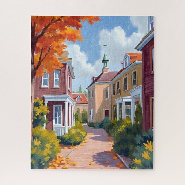 Newport Rhode Island Watercolor Puzzle (Vertikal)