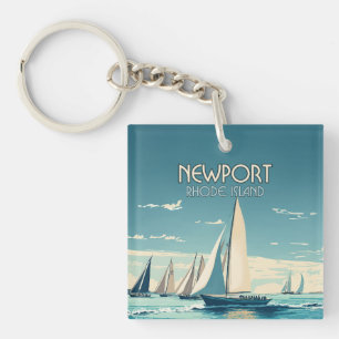 Newport Rhode Island Yacht Race Vintage Schlüsselanhänger