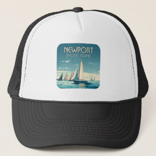 Newport Rhode Island Yachtrennen Vintag Truckerkappe