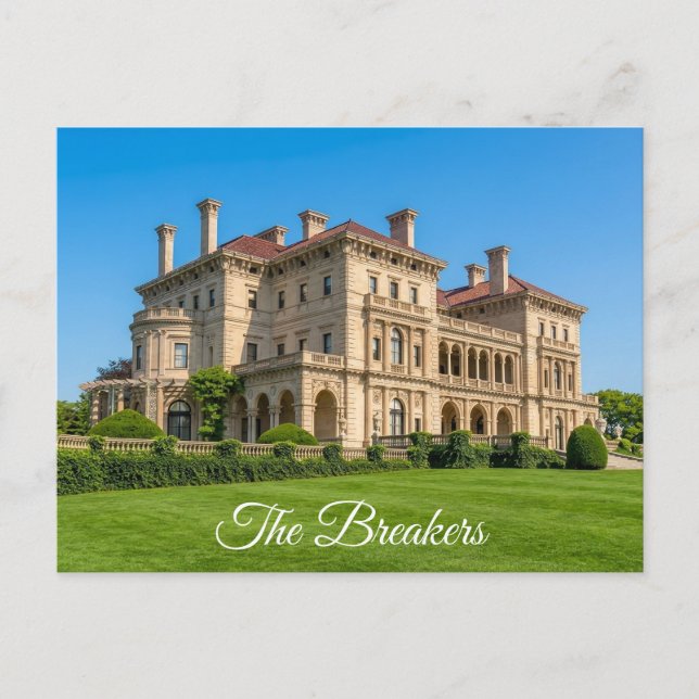 Newport RI Breakers Mansion Rhode Island Postkarte (Vorderseite)