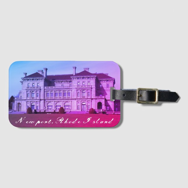 Newport, RI Gilded Age Summer Hütte Gepäckanhänger (Vorderseite (Horizontal))