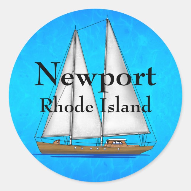 Newport Runder Aufkleber (Vorderseite)
