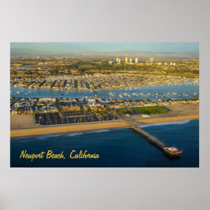 Newport-Strand-Kalifornien-Plakat Poster