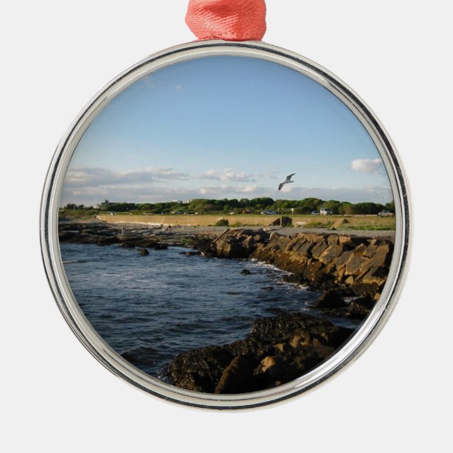 Newport-Strand Ornament Aus Metall (Vorne)