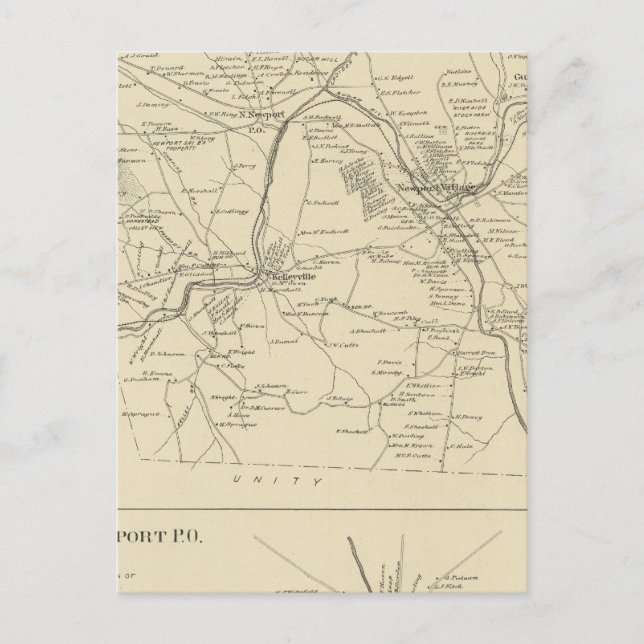 Newport, Sullivan Co Postkarte (Vorderseite)