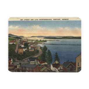 Newport VT Lake Memphremagog Vintager Stil der 40e Magnet