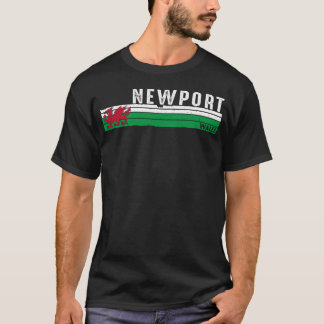 Newport Wales ist ein lebendiges Küstenstreifen T-Shirt