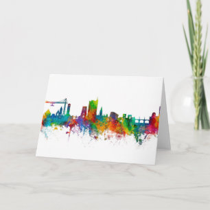 Newport Wales Skyline Karte
