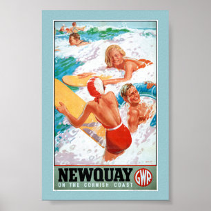 Newquay an der kornischen Küste Vintage Poster 193