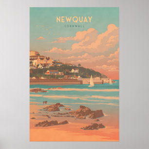 Newquay Cornwall Reiseplakat Poster